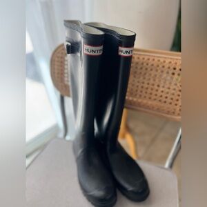 Hunter Original Tall Rain‎ Boots Black Women’s 8 / Men’s 7 EU39